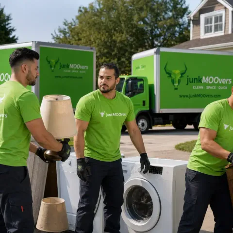 junkMOOvers crew doing a garage cleanout in Chicago