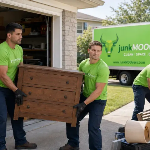 junkMOOvers crew cleaning out a basement in Chicago